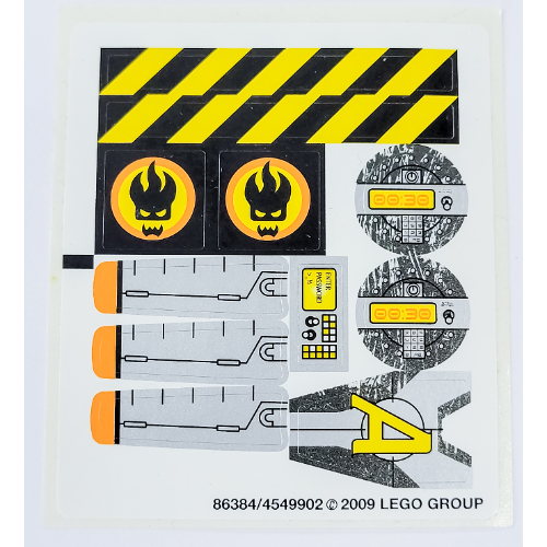 Visuel indicatif Rebrickable de Feuille d’autocollants pour le set 8968-1 (Sticker Sheet for Set 8968-1)