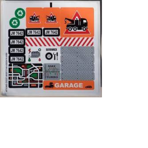 Visuel indicatif Rebrickable de Feuille d’autocollants pour le set 7642-1 (Sticker Sheet for Set 7642-1)