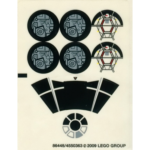 Visuel indicatif Rebrickable de Feuille d’autocollants pour le set 7778-1 (Sticker Sheet for Set 7778-1)