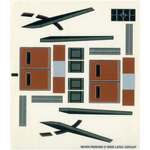 Visuel indicatif Rebrickable de Feuille d’autocollants pour le set 7753-1 (Sticker Sheet for Set 7753-1)