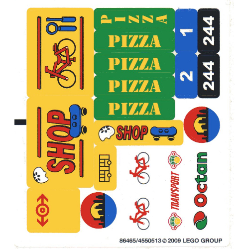 Visuel indicatif Rebrickable de Feuille d’autocollants pour le set 7641-1 (Sticker Sheet for Set 7641-1)