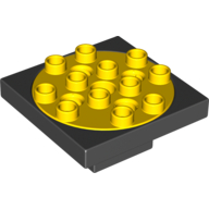 Visuel indicatif Rebrickable de Duplo Toolo Platine 4 x 4 Base avec plateau jaune plaque (Duplo Toolo Turntable 4 x 4 Base with Yellow Top Plate)