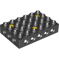 Visuel indicatif Rebrickable de Duplo Toolo brique 4 x 6 avec trous sur les côtés et le dessus et 3 vis en haut (Duplo Toolo Brick 4 x 6 with Holes on Sides and Top and 3 Screws in Top)