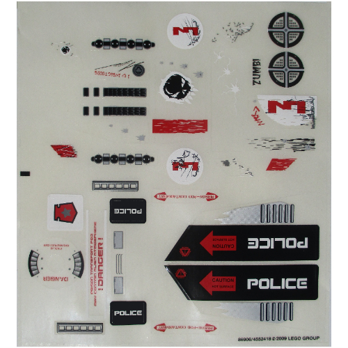 Visuel indicatif Rebrickable de Feuille d’autocollants pour le set 5973-1 (Sticker Sheet for Set 5973-1)