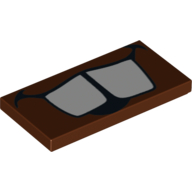 Visuel indicatif Rebrickable de Tuile 2 x 4 avec motif imprimé de dents (Tile 2 x 4 with Teeth Print)