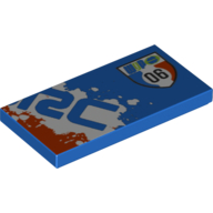 Tuile 2 x 4 avec motif imprimé 'WGP 06' et 'allinol' (Tile 2 x 4 with 'WGP 06' and 'allinol' Print Model Right Side)