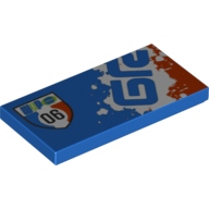 Tuile 2 x 4 avec motif imprimé 'WGP 06' et 'allinol' (Tile 2 x 4 with 'WGP 06' and 'allinol' Print Model Left Side)