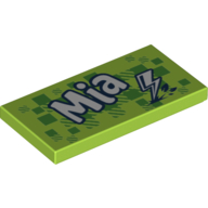 Visuel indicatif Rebrickable de Tuile 2 x 4 avec motif imprimé Mia éclair (Tile 2 x 4 with Mia Lightning Print)