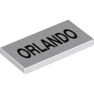 Visuel indicatif Rebrickable de Tuile 2 x 4 avec motif imprimé 'ORLANDO' (Tile 2 x 4 with 'ORLANDO' Print)