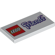 Visuel indicatif Rebrickable de Tuile 2 x 4 avec logo LEGO Friends avec motif imprimé papillon (Tile 2 x 4 with LEGO Friends Logo with Butterfly Print)