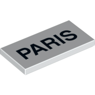 Visuel indicatif Rebrickable de Tuile 2 x 4 avec motif imprimé 'PARIS' (Tile 2 x 4 with 'PARIS' Print)