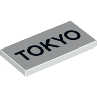 Visuel indicatif Rebrickable de Tuile 2 x 4 avec motif imprimé 'TOKYO' (Tile 2 x 4 with 'TOKYO' Print)
