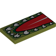 Visuel indicatif Rebrickable de Tuile 2 x 4 avec motif imprimé Chima Crocodile Bouche et Langue (Tile 2 x 4 with Chima Crocodile Mouth and Tongue Print)