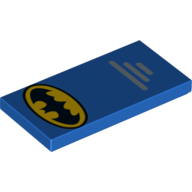 Visuel indicatif Rebrickable de Tuile 2 x 4 avec motif imprimé Batman Logo (Tile 2 x 4 with Batman Logo Print)