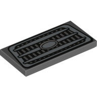 Visuel indicatif Rebrickable de Tuile 2 x 4 avec grille de voiture argentée imprimé (Tile 2 x 4 with Silver Car Grille Print)