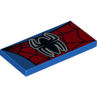 Visuel indicatif Rebrickable de Tuile 2 x 4 avec logo Spider-Man imprimé (Tile 2 x 4 with Spider-Man logo Print)