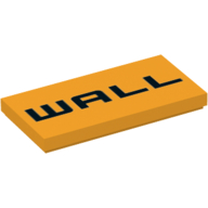 Visuel indicatif Rebrickable de Tuile 2 x 4 avec motif imprimé 'WALL' (Tile 2 x 4 with 'WALL' Print)