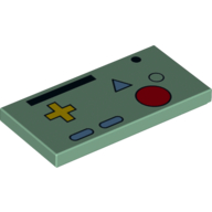 Visuel indicatif Rebrickable de Tuile 2 x 4 avec commandes bmo [heure d'aventure] motif imprimé (Tile 2 x 4 with BMO Controls [Adventure Time] Print)