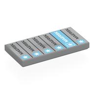 Visuel indicatif Rebrickable de Tuile 2 x 4 avec gris, bleu ciel conteneurs d'expédition motif imprimé (Tile 2 x 4 with Grey, Azure MEARSK Shipping Containers Print)