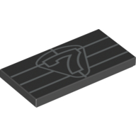 Visuel indicatif Rebrickable de Tuile 2 x 4 avec motif imprimé argent '7' et grille (Tile 2 x 4 with Silver '7' and Grille Lines Print)