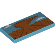 Visuel indicatif Rebrickable de Tuile 2 x 4 avec motif imprimé Grand Canyon (Tile 2 x 4 with Grand Canyon Print)