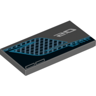 Tuile 2 x 4 avec porte et motif imprimé 2.0 (Tile 2 x 4 with Door and 2.0 Print)