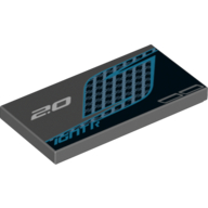 Tuile 2 x 4 avec porte et motif imprimé 2.0 (Tile 2 x 4 with Door and 2.0 Print)