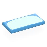 Visuel indicatif Rebrickable de Tuile 2 x 4 avec motif imprimé ventre bleu clair (Tile 2 x 4 with Bright Light Blue Tummy Print)
