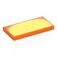 Visuel indicatif Rebrickable de Tuile 2 x 4 avec motif imprimé jaune vif ventre (Tile 2 x 4 with Bright Light Yellow Tummy Print)