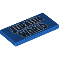Visuel indicatif Rebrickable de Tuile 2 x 4 avec motif imprimé 'Jurassic World' (Tile 2 x 4 with 'Jurassic World' Print)