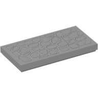 Visuel indicatif Rebrickable de Tuile 2 x 4 avec motif imprimé pavé (Tile 2 x 4 with Cobble Stone Print)