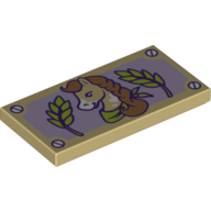 Visuel indicatif Rebrickable de Tuile 2 x 4 avec Cheval, Motif imprimé grain (Tile 2 x 4 with Horse, Grain Print)