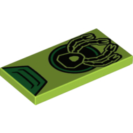 Visuel indicatif Rebrickable de Tuile 2 x 4 avec logo Doc Ock, motif imprimé Vents (Tile 2 x 4 with Doc Ock Logo, Vents Print)