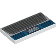 Visuel indicatif Rebrickable de Tuile 2 x 4 avec grille de radiateur, plaque d'immatriculation '83N604' imprimé (Tile 2 x 4 with Radiator Grill, License Plate '83N604' Print)