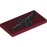Visuel indicatif Rebrickable de Tuile 2 x 4 avec motif imprimé de logo Harley Davidson (Tile 2 x 4 with Skew Harley Davidson Logo Print)