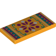 Visuel indicatif Rebrickable de Tuile 2 x 4 avec motif imprimé Tapis Décoration (Tile 2 x 4 with Carpet Decoration Print)