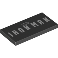 Visuel indicatif Rebrickable de Tuile 2 x 4 avec motif imprimé 'MARVEL IRONMAN' (Tile 2 x 4 with 'MARVEL IRONMAN' Print)