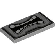 Tuile 2 x 4 avec la bouche en colère avec des dents (thwomp) motif imprimé (Tile 2 x 4 with Angry Mouth with Teeth (Thwomp) Print)