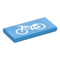 Visuel indicatif Rebrickable de Tuile 2 x 4 avec motif imprimé vélo (Tile 2 x 4 with Bicycle Print)