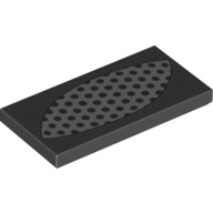 Visuel indicatif Rebrickable de Tuile 2 x 4 avec motif imprimé grille argent (Tile 2 x 4 with Silver Grid Print)