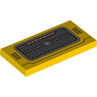 Visuel indicatif Rebrickable de Tuile 2 x 4 avec calandre motif imprimé (Tile 2 x 4 with Radiator Grill Print)