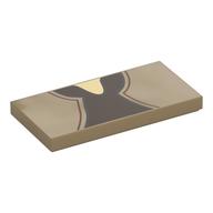 Visuel indicatif Rebrickable de Tuile 2 x 4 avec motif imprimé jedi marron foncé (Tile 2 x 4 with Dark Brown Jedi Robe Print)