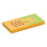 Visuel indicatif Rebrickable de Tuile 2 x 4 avec 3 persiennes, motif imprimé slime (Tile 2 x 4 with 3 Louvers, Slime Print)