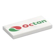 Visuel indicatif Rebrickable de Tuile 2 x 4 avec motif imprimé Octan Logo (Tile 2 x 4 with OCTAN Logo Print)