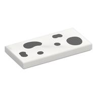 Visuel indicatif Rebrickable de Tuile 2 x 4 avec motif imprimé Taches dalmates noires (Tile 2 x 4 with Black Dalmatian Spots Print)