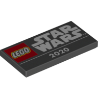 Visuel indicatif Rebrickable de Tuile 2 x 4 avec motif imprimé 'LEGO STAR WARS 2020' (Tile 2 x 4 with 'LEGO STAR WARS 2020' Print)