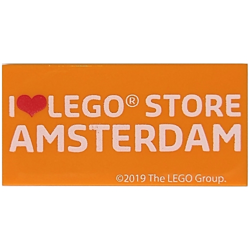 Visuel indicatif Rebrickable de Tuile 2 x 4 avec motif imprimé 'I Heart LEGO STORE AMSTERDAM' (Tile 2 x 4 with 'I Heart LEGO STORE AMSTERDAM' Print)
