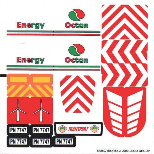 Visuel indicatif Rebrickable de Feuille d’autocollants pour le set 7747-1 (Sticker Sheet for Set 7747-1)