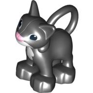 Visuel indicatif Rebrickable de Animal Duplo Chat / Chaton solide avec poitrine blanche et motif imprimé bouche (Duplo Animal Cat / Kitten Solid with White Chest and Mouth Print)