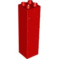 Visuel indicatif Rebrickable de Mur de construction Duplo 2 x 2 x 6 avec fentes de tiroir d'un côté et huit charnières de l'autre (Duplo Building Wall 2 x 2 x 6 with Drawer Slots on One Side and Eight Hinges on the Other)